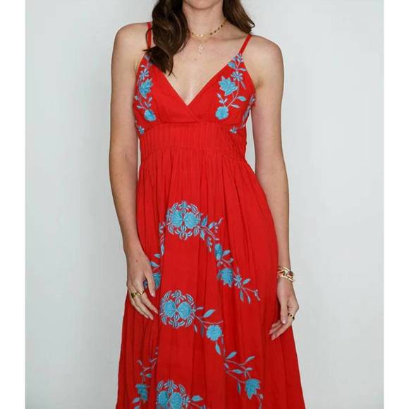 NEW RUBYYAYA atrani midi strapy dress in red - Picture 3 of 3